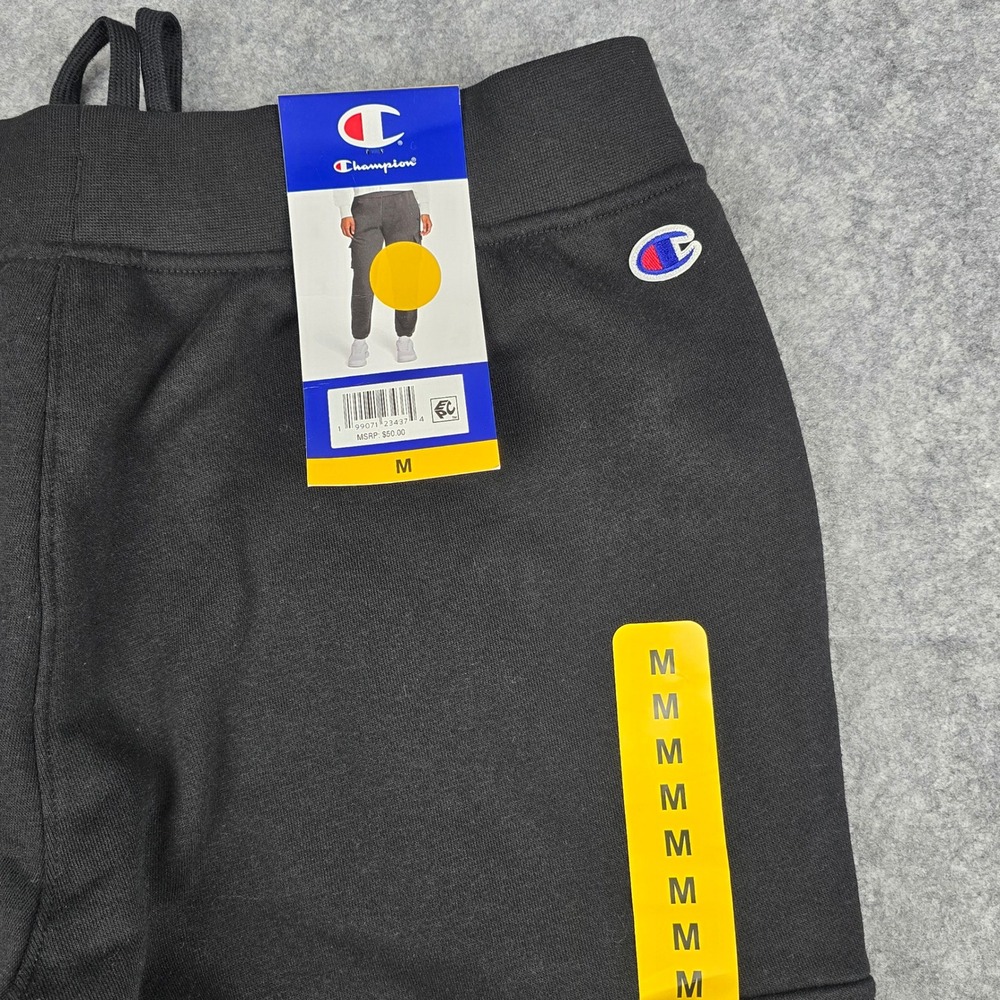 Champion Mens Cargo Jogger Sweatpants Black Fleece Size M New With Tags